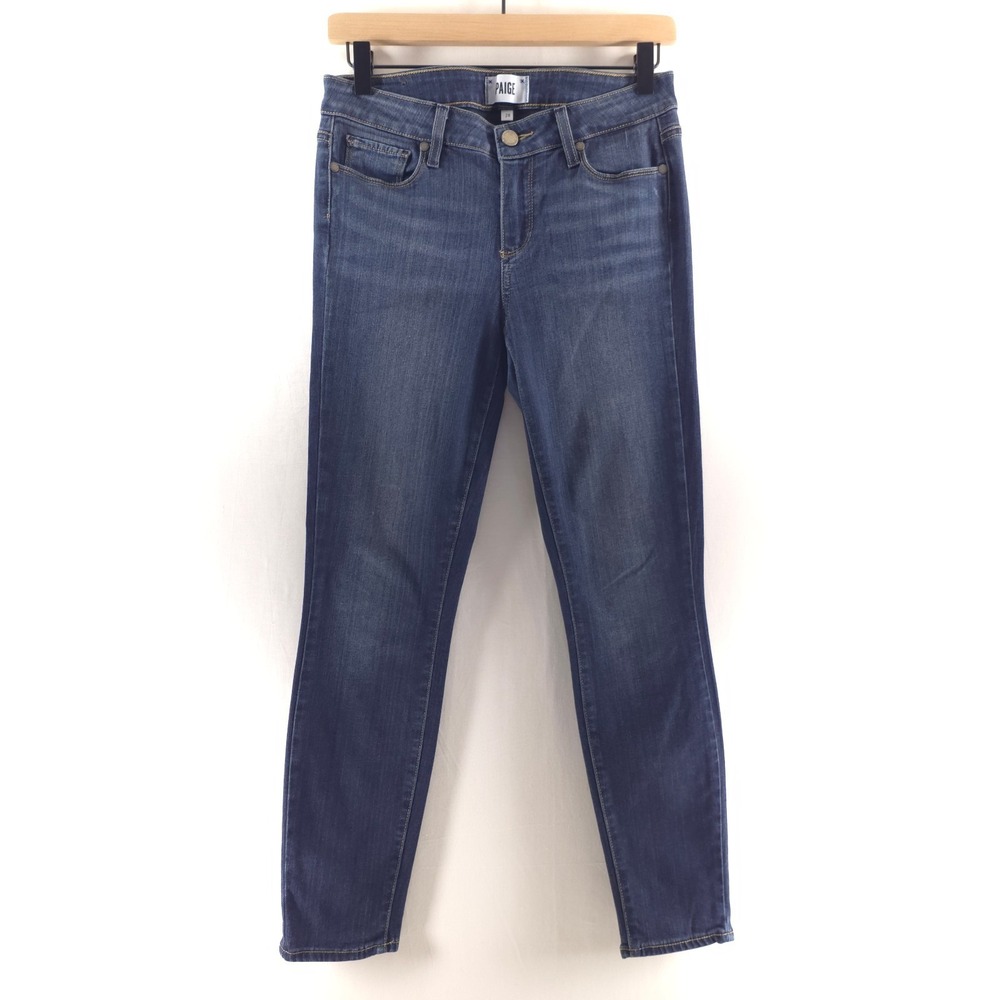 Paige Womens‎ Jeans Verdugo Ankle 28 Blue Dark Wash Skinny Mid Rise Stretch